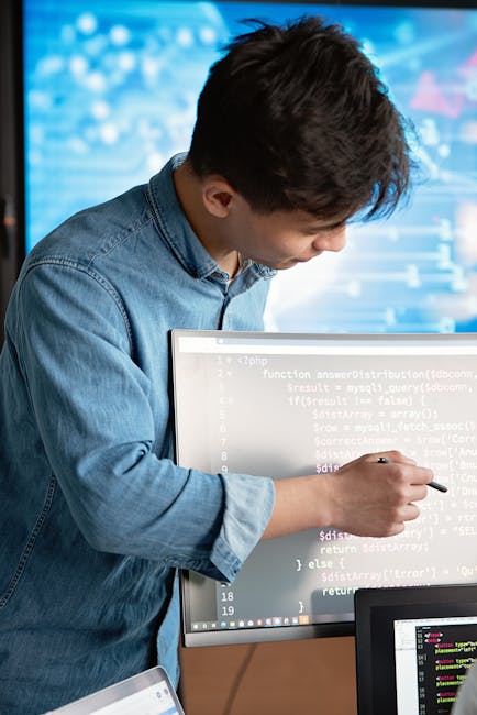 Git repository workflow on a monitor