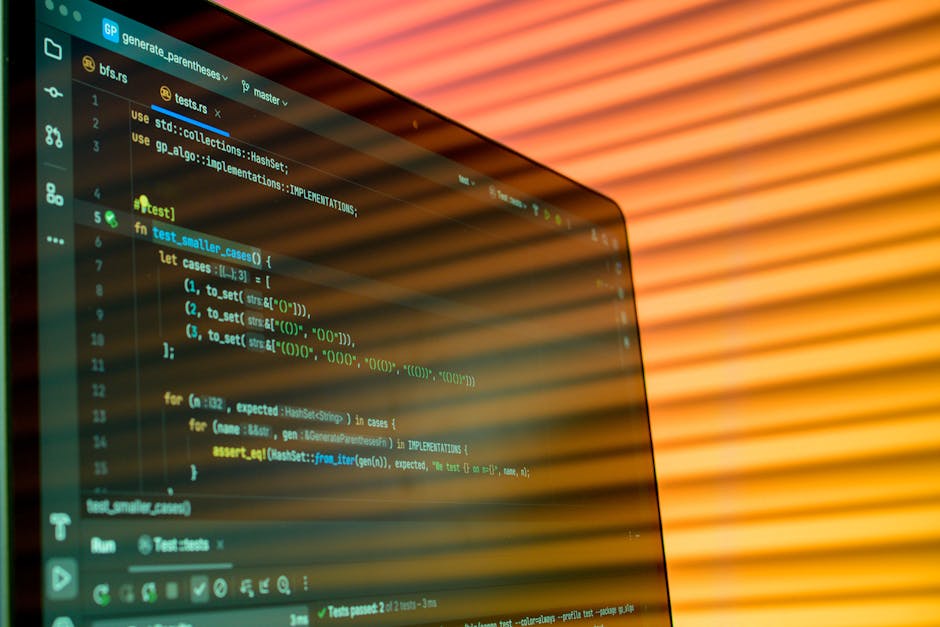 Git repository branches on a monitor