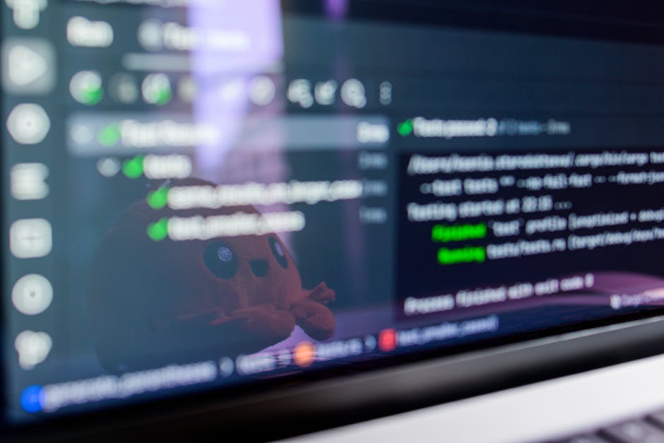 Laptop with Python code on screen